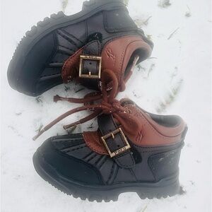 Polo by Ralph Lauren Black and Brown Kids Boots